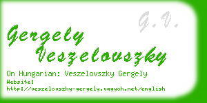 gergely veszelovszky business card